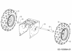 Ersatzteile MTD Schneefräse Optima ME 66 Typ: 31BY5FT3678  (2020) Räder 16x4.8x8 