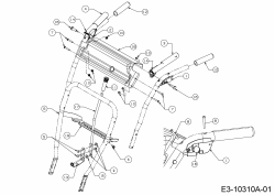 Ersatzteile MTD Schneefräse M 61 Typ: 31A-62C2678  (2016) Armaturenbrett, Handhebel 