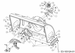 Ersatzteile Zubehör Garten- und Rasentraktoren Schneefräsen für A Serie (NX 15) Heckauswurf Typ: 19A40045OEM  (2018) Gleitkufen, Schaufelrad