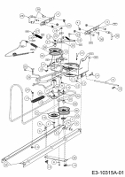 Ersatzteile Zubehör Garten- und Rasentraktoren Schneefräsen für A Serie (NX 15) Seitenauswurf Typ: 19A40024100  (2019) Einschaltmechanismus Antriebsspindel