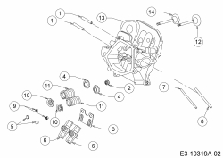 Ersatzteile MTD-Motoren Horizontal 690-WHA Typ: 752Z690-WHA  (2018) Zylinderkopf