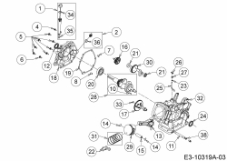 Ersatzteile MTD-Motoren Horizontal 690-WHA Typ: 752Z690-WHA  (2018) Kolben, Kurbelwelle, Nockenwelle, Pleuel