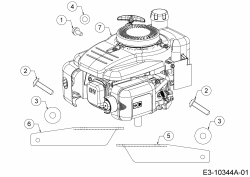 Ersatzteile Basic Motormäher Basic BM 395 Typ: 11CBB1M8601  (2017) Befestigungsteile Motor, Motor MTD