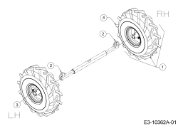 Cub Cadet Ersatzteile Motorhacken RT 35 21A-62M8710  (2017) Räder 11x4