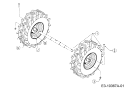 Cub Cadet Ersatzteile Motorhacken RT 75 21AC482R710  (2017) Räder 14x4.5-6