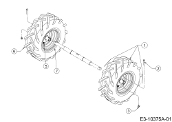 Cub Cadet Ersatzteile Motorhacken VT 100 21A-70M8710  (2017) Räder 13x5-6
