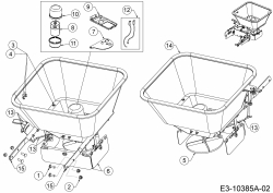 Ersatzteile Zubehör Garten- und Rasentraktoren Streuer für A Serie (NX-15) Seitenauswurf Typ: 19A30028100  (2019) Streuer