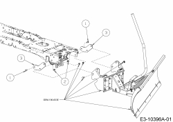 Ersatzteile Zubehör Garten- und Rasentraktoren Räumschild für A Serie (NX 15) - Aufnahmekit für Räumschild OEM-190-833E Typ: 196-584-000  (2017) Aufnahmebügel Räumschild für A-Serie