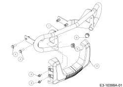 Ersatzteile Zubehör Garten- und Rasentraktoren Stoßstange für A Serie (NX 15) Typ: 196-563-000  (2017) Stoßstange
