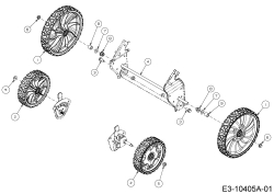 Cub Cadet Ersatzteile Laubsauger mit Häckselfunktion CSV 050 24B-05MP710  (2017) Räder