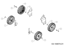 Cub Cadet Ersatzteile Laubsauger mit Häckselfunktion CSV 070 24A-07MP710   (2017) Räder