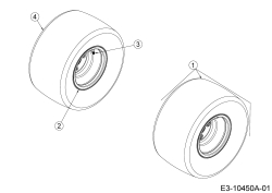 Cub Cadet Ersatzteile Zero Turn XZ2 127 17BICBYQ603  (2021) Räder hinten 18x9.5