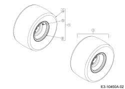 Cub Cadet Ersatzteile Zero Turn XZ2 127 17AICBYQ603  (2019) Räder hinten 18x9.5