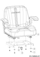 Cub Cadet Ersatzteile Zero Turn XZ1 127 17CICACQ603  (2018) Sitz