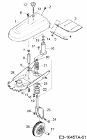 Ersatzteile Zubehör Garten- und Rasentraktoren Frontkehrmaschine TK 520 Typ: 196-603-000  (2019) Stützrad
