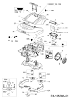 Cub Cadet Ersatzteile Mähroboter Lawnkeeper 3000 18AO30LF603  (2013) Elektromotore, Gehäuse, Messer, Räder