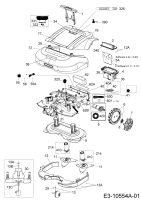 Cub Cadet Ersatzteile Mähroboter Lawnkeeper 1800 18AO18LF603  (2014) Elektromotore, Gehäuse, Messer, Räder