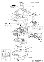 Ersatzteile Robomow Mähroboter MS 1800 (White) Typ: PRD6200YW   (2014) Elektromotore, Gehäuse, Messer, Räder