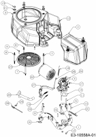 Ersatzteile MTD-Motoren Vertikal 9Q78HUA Typ: 752Z9Q78HUA  (2019) Ansaugkrümmer, Gebläsegehäuse, Luftfilter