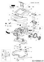 Cub Cadet Ersatzteile Mähroboter Lawnkeeper 1800 18BO18LF603  (2015) Elektromotore, Gehäuse, Messer, Räder