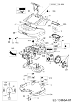 Ersatzteile Robomow Mähroboter MS 1000 Typ: PRD6100Y1  (2015) Elektromotore, Gehäuse, Messer, Räder