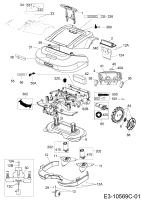 Ersatzteile Robomow Mähroboter RS615U (Black) Typ: 22BSBB-A619  (2020) Elektromotore, Gehäuse, Messer, Räder