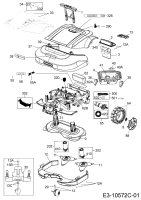 Ersatzteile Robomow Mähroboter RS625 PRO Typ: PRD6200N  (2017) Elektromotore, Gehäuse, Messer, Räder