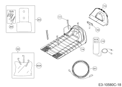 Cub Cadet Ersatzteile Mähroboter XR2 2000 22ACFAFD603  (2018) Basisstation, Heringe und Rasennägel, Power-Räder, Stromversorgung, Verlängerung