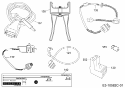 Cub Cadet Ersatzteile Mähroboter XR2 2000 22ACFAFD603  (2018) Kabel, Kabelanschluß, Regensensor, Werkzeug