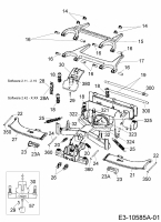 Cub Cadet Ersatzteile Mähroboter Lawnkeeper 3000 18AO30LF603  (2013) Frontplatine, Höhenverstellung, Schwimmer