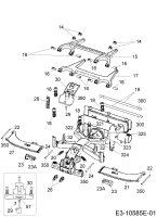 Cub Cadet Ersatzteile Mähroboter XR3 4000 22ASDAED603  (2018) Frontplatine, Höhenverstellung, Schwimmer