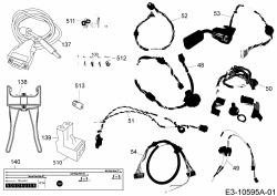 Cub Cadet Ersatzteile Mähroboter Lawnkeeper 3000 18AO30LF603  (2013) Kabel, Kabelanschluß, Regensensor, Werkzeug