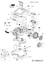 Ersatzteile Robomow Mähroboter MS 3500 (Black) Typ: PRD6300P  (2016) Elektromotore, Gehäuse, Messer, Räder