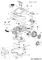 Ersatzteile Robomow Mähroboter MS 3500 (White) Typ: PRD6300YW  (2016) Elektromotore, Gehäuse, Messer, Räder