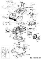 Cub Cadet Ersatzteile Mähroboter XR3 3000 22BSBAAD603  (2019) Elektromotore, Gehäuse, Messer, Räder