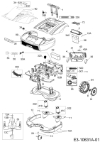 Cub Cadet Ersatzteile Mähroboter XR3 4000 22ASDAED603  (2018) Elektromotore, Gehäuse, Messer, Räder