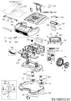 Cub Cadet Ersatzteile Mähroboter XR3 4000 22BSDAED603  (2019) Elektromotore, Gehäuse, Messer, Räder
