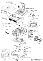 Cub Cadet Ersatzteile Mähroboter XR3 5000 22BSGAGD603 (2020) Elektromotore, Gehäuse, Messer, Räder