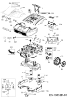 Cub Cadet Ersatzteile Mähroboter XR3 5000 22CSGAGD603 (2020) Elektromotore, Gehäuse, Messer, Räder