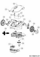 Ersatzteile WOLF-Garten Mähroboter Loopo S300 Typ: 22AXDAHA650 H (2020) Batterie, Elektromotore, Messer, Räder 