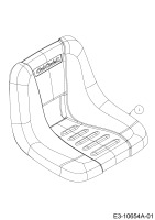 Cub Cadet Ersatzteile Rasentraktoren LT1 NS96 13AB76DF603  (2020) Sitz