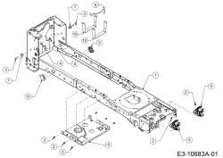 Cub Cadet Ersatzteile Gartentraktoren XT3 QS127 14BIA5CQ603  (2019) Rahmen