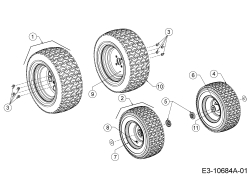 Cub Cadet Ersatzteile Gartentraktoren XT3 QS127 14AIA5CQ603  (2020) Räder