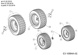 Cub Cadet Ersatzteile Gartentraktoren XT3 QS127 14BIA5CQ603  (2019) Räder ab 01.02.2019