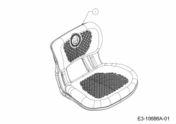 Ersatzteile WOLF-Garten Rasentraktor 106.185 H Typ: 13BLA1VR650  (2019) Sitz 