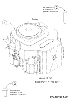 Cub Cadet Ersatzteile Rasentraktoren XT1 QR106K 13APA1CR603  (2019) MOTOR