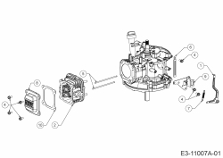 Ersatzteile MTD-Motoren Vertikal 5X65RHB Typ: 752Z5X65RHB (2019) Reglerhebel,Ventildeckel
