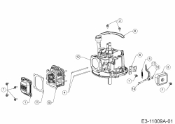 Ersatzteile MTD-Motoren Vertikal 5T65RHB Typ: 752Z5T65RHB (2019) Reglerhebel, Ventildeckel