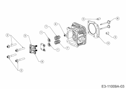 Ersatzteile MTD-Motoren Vertikal 5T65RHB Typ: 752Z5T65RHB (2019) Zylinderkopf