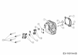 Ersatzteile MTD-Motoren Vertikal 6X70RHA Typ: 752Z6X70RHA  (2019) Zylinderkopf